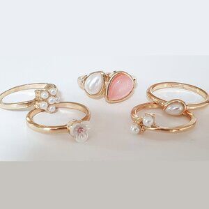 Pink Summer Ring Set!